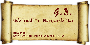 Göndör Margaréta névjegykártya